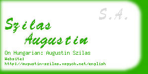 szilas augustin business card